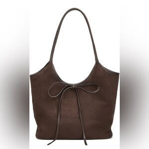 Vintage French Bow Tote Hobo Bag Large Capacity Shoulder Satchel Purse